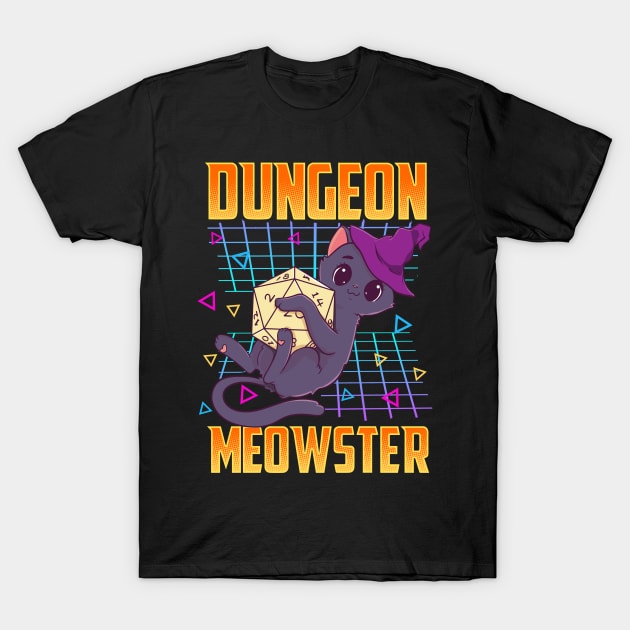 Dungeon Meowster Tabletop Gamer T-Shirt by theperfectpresents